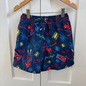Hanna Andersson Boy's Spiderman Marvel Swim Trunks Size 4